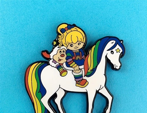 Rainbow Girl on Horse Enamel Pin