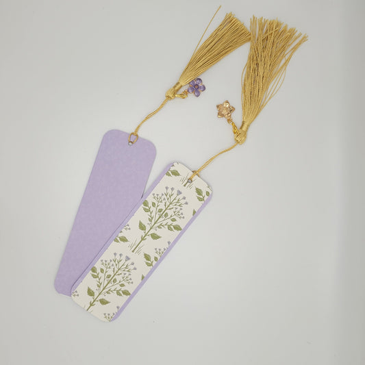 Floral Charms Bookmark with Silky Tassels and Cute Charm - Handmade Gift for Book Lovers