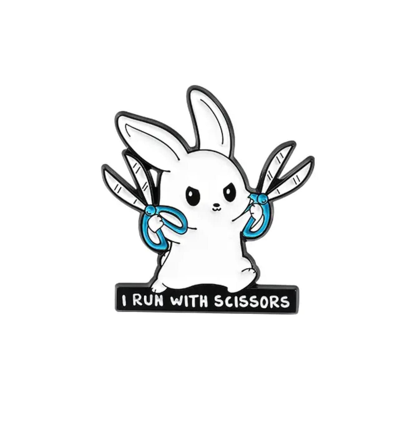 I Run With Scissors Enamel Pin