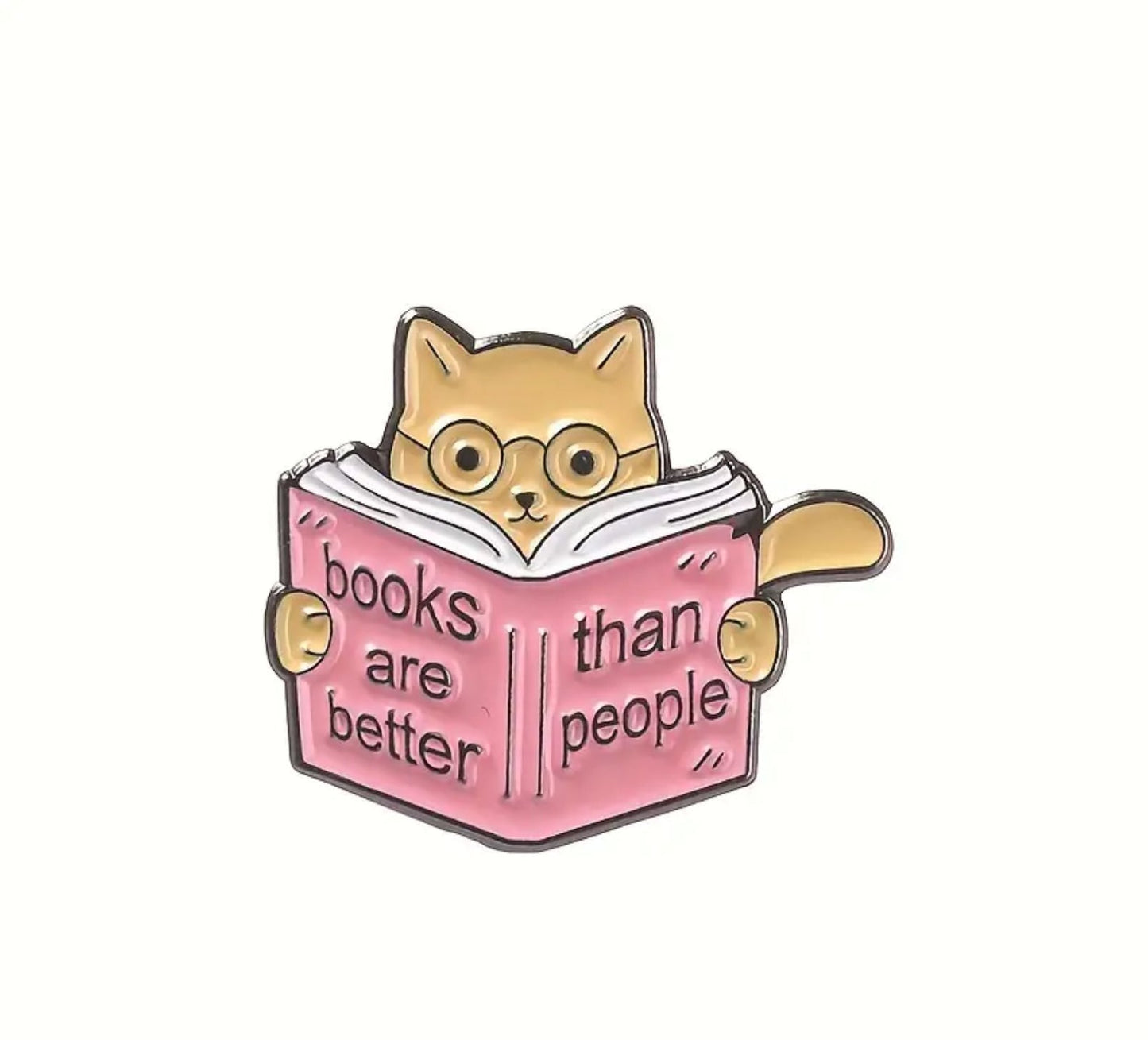 Books are Better than People Enamel Pin