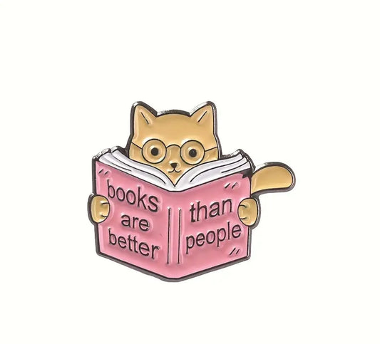 Books are Better than People  Enamel Pin