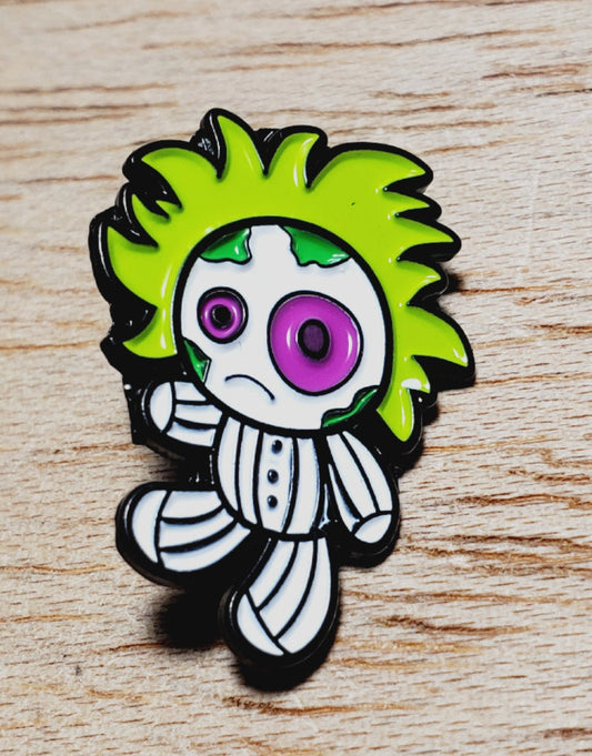 Scary Movie Guy Voodoo Doll Enamel Pin
