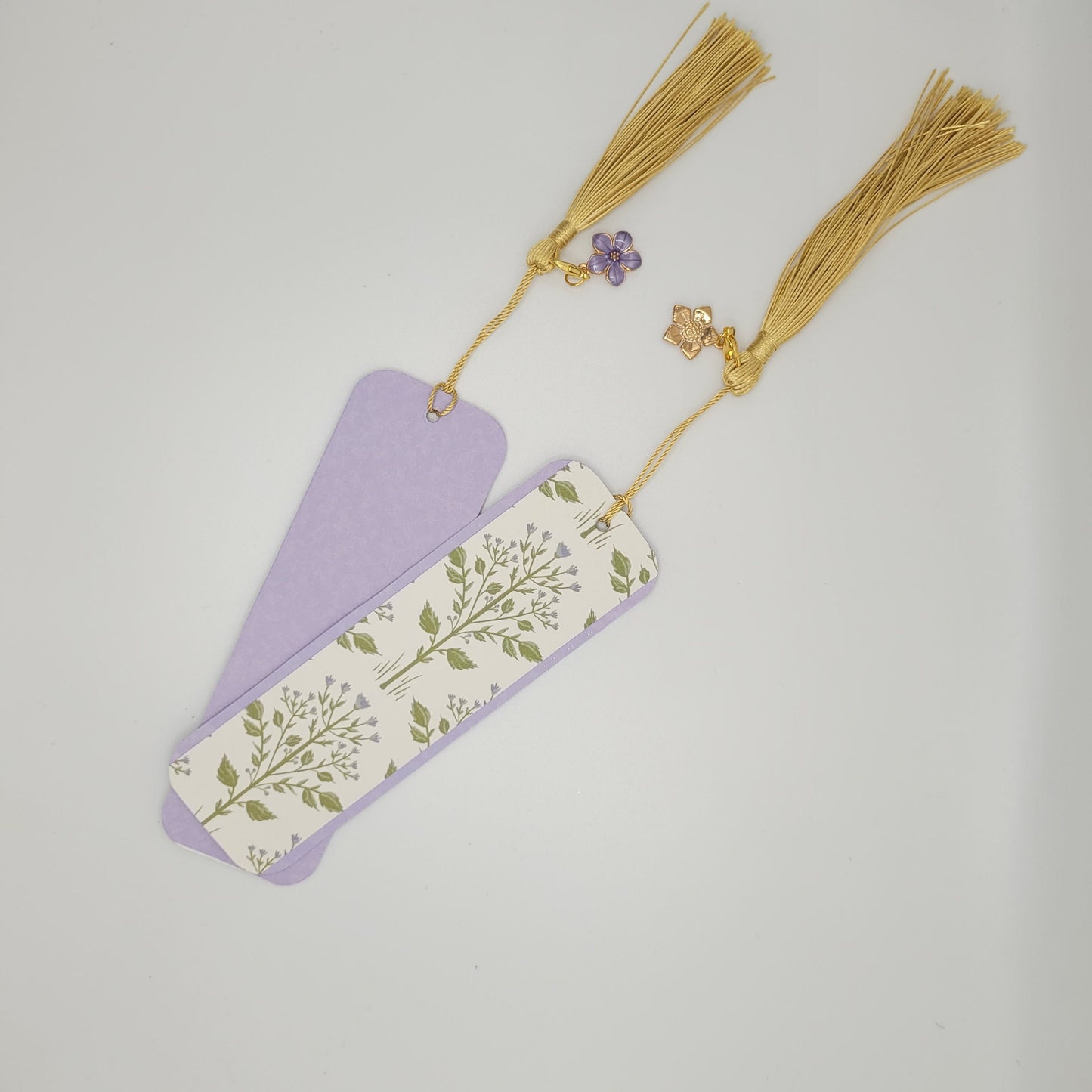 Floral Charms Bookmark with Silky Tassels and Cute Charm - Handmade Gift for Book Lovers