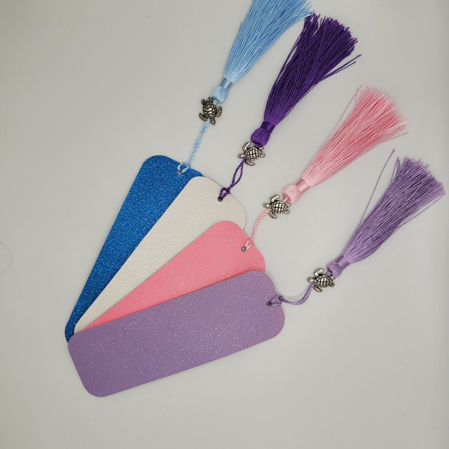 Mermaid Scale Bookmark with Silky Tassels and Cute Charm - Handmade Gift for Book Lovers